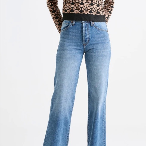 NWOT Duer Midweight Denim Wide Leg - Vintage high-rise size 29 - Picture 1 of 7